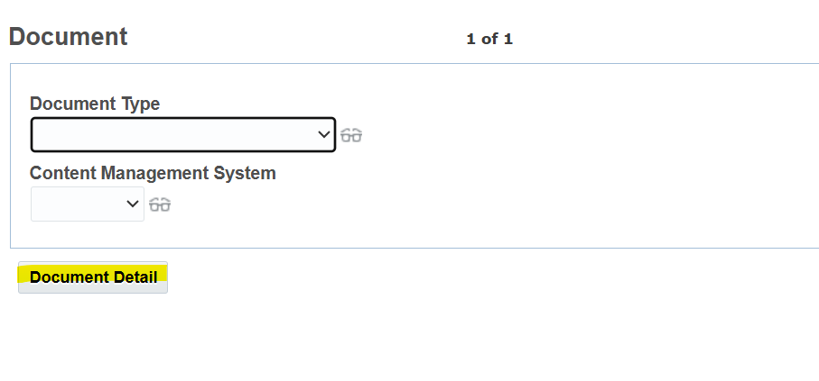 OTM Document Type and Content Management System selection
